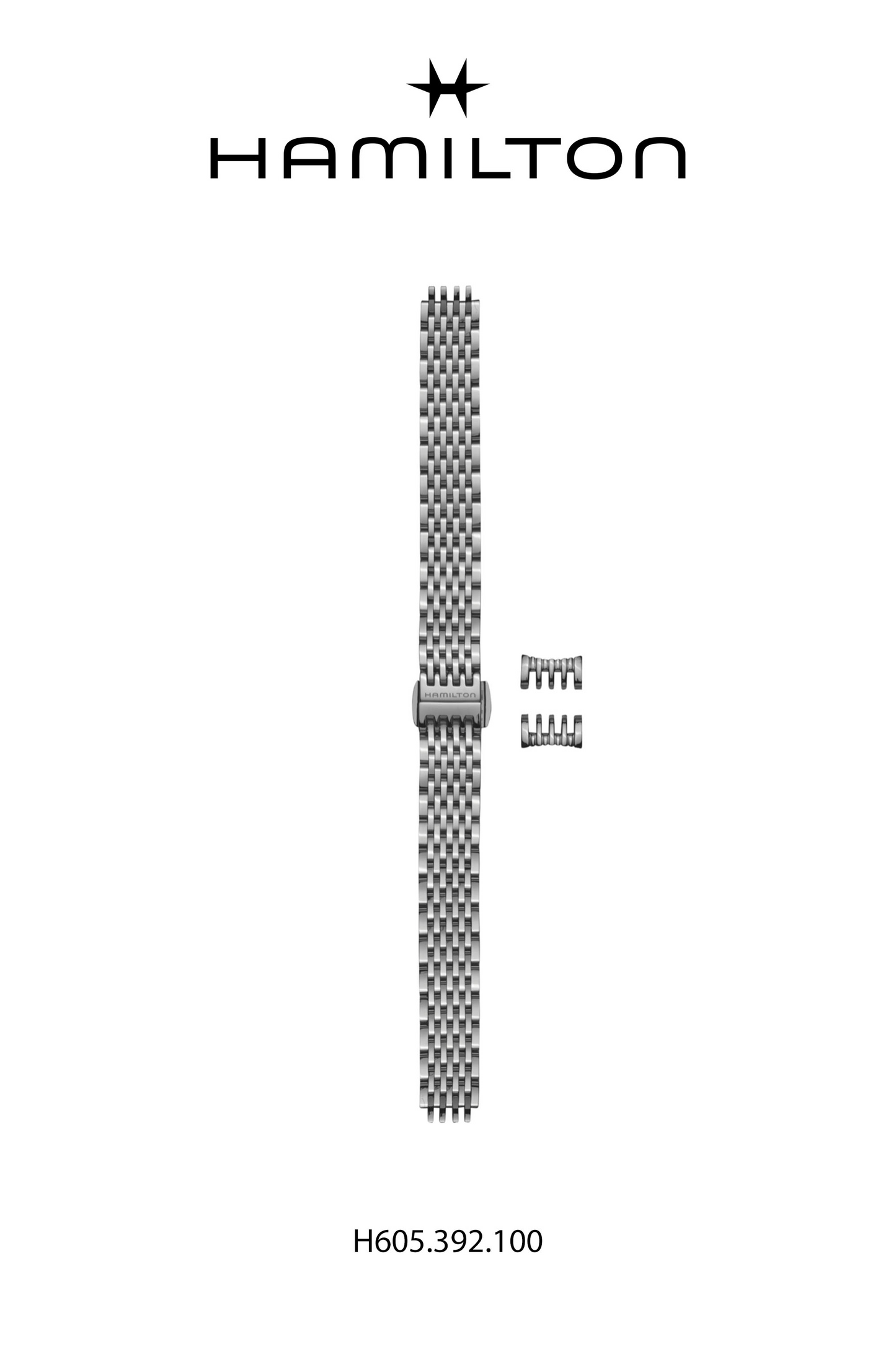 Hamilton Valient Steel Watch Bracelet 12-mm Ref H695.392.100 - Genuine OEM