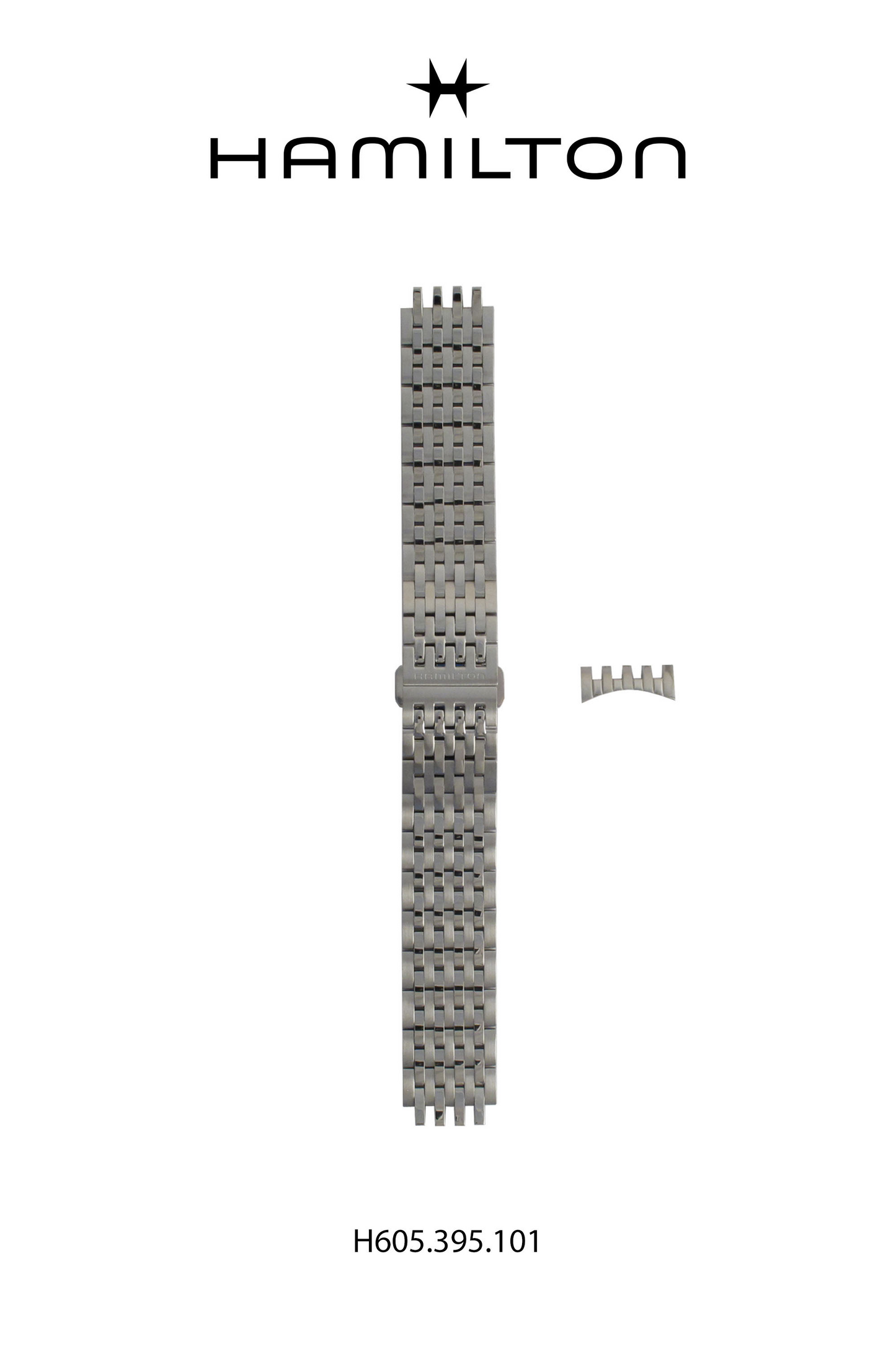 Hamilton Valient Steel Watch Bracelet 20-mm Ref H695.395.101 - Genuine OEM