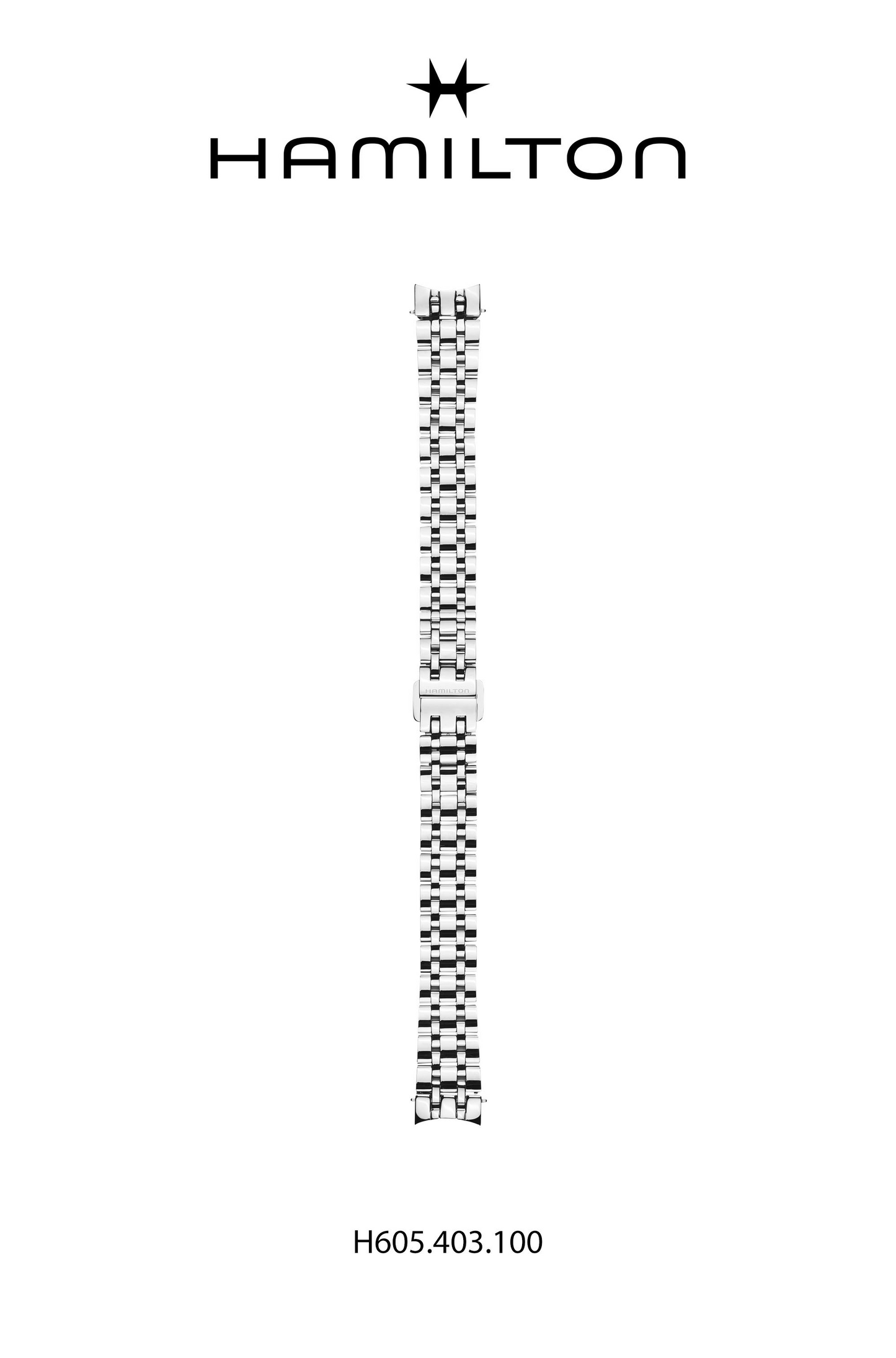 Hamilton RailRoad Lady Steel Watch Bracelet 14-mm Ref H695.403.100 - Genuine OEM