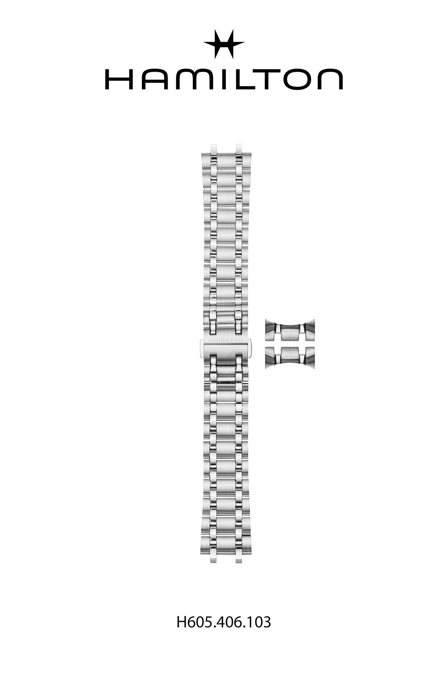 Hamilton RailRoad Steel Watch Bracelet 22-mm Ref H695.406.103 - Genuine OEM