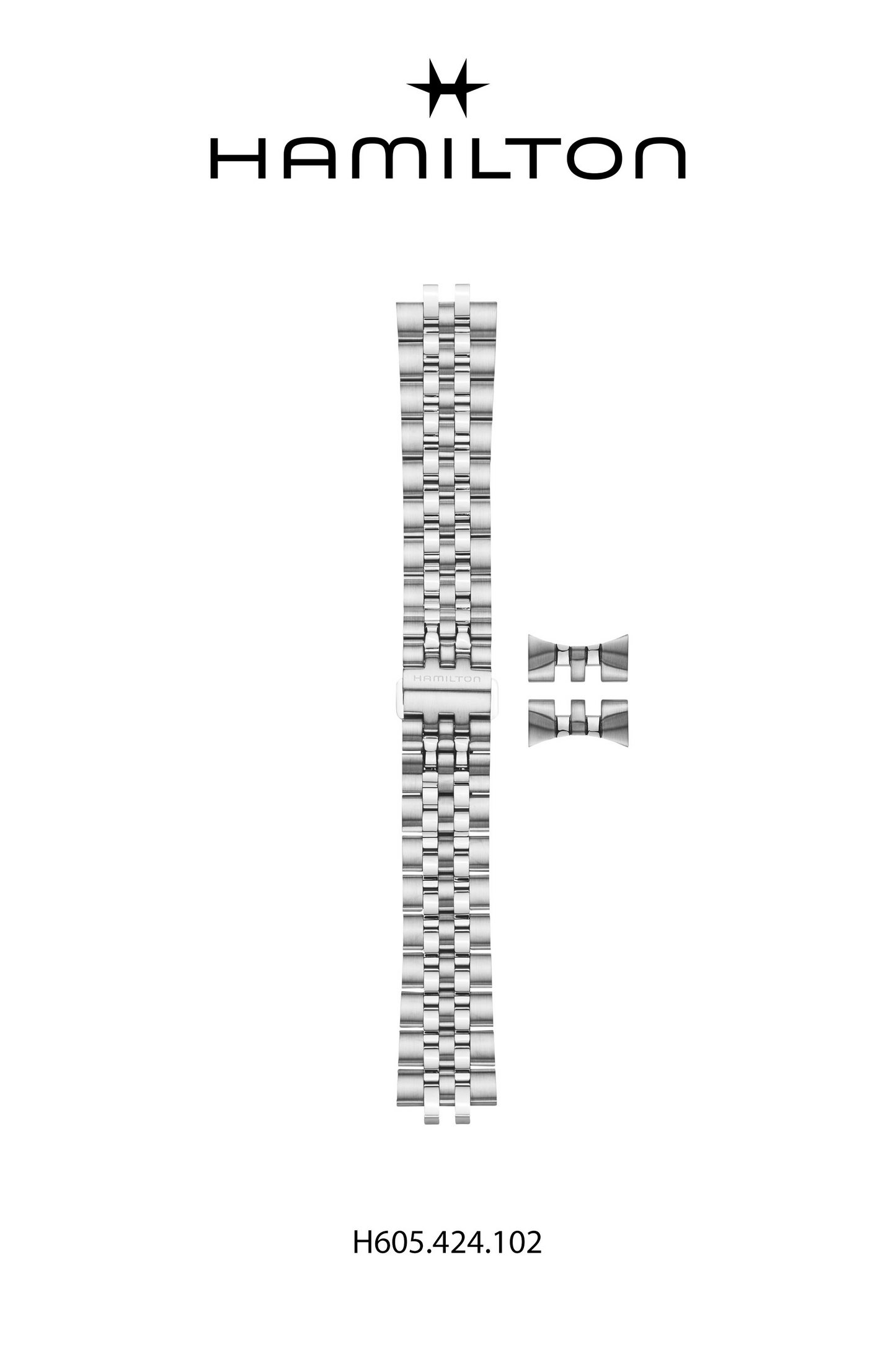 Hamilton Spirit Of Liberty Steel Watch Bracelet 22-mm Ref H695.424.102 - Genuine OEM