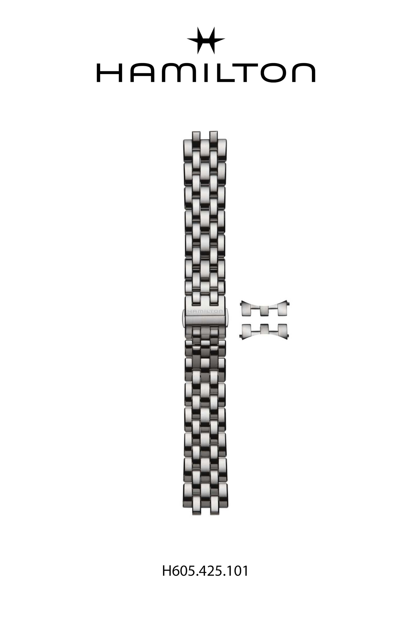 Hamilton Jazzmaster Steel Watch Bracelet 22-mm Ref H695.425.101 - Genuine OEM