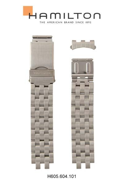 Hamilton Watch L Khaki Automatic Steel Watch Bracelet  Ref H605.604.101 - Genuine OEM