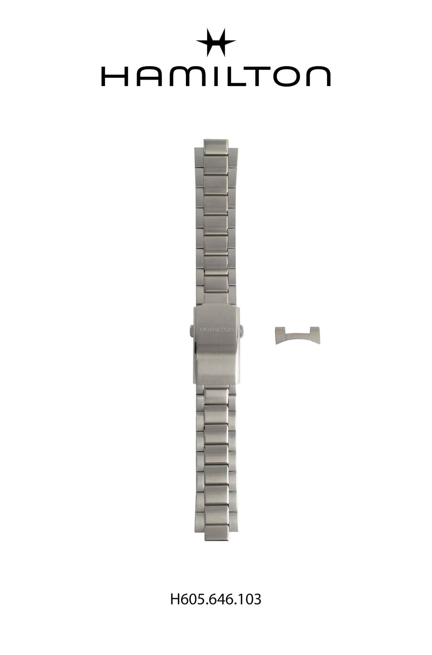 Hamilton Khaki Pilot Steel Watch Bracelet 20-mm Ref H695.646.103 - Genuine OEM