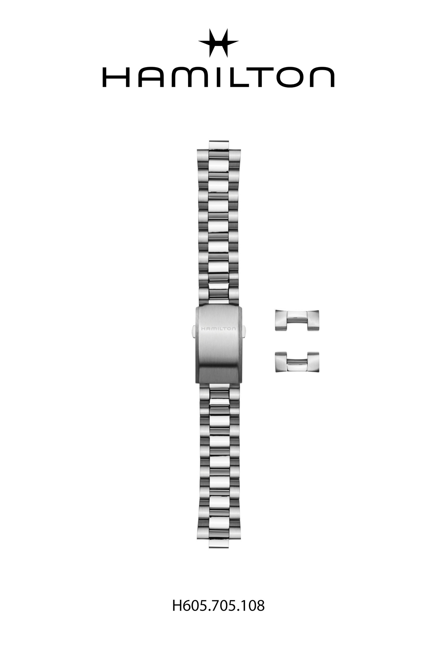 Hamilton Khaki Field Steel Watch Bracelet 20-mm Ref H695.705.108 - Genuine OEM