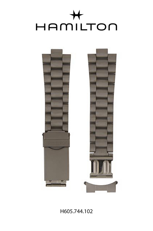 Hamilton Watch L Khaki Sub III Steel Watch Bracelet  Ref H695.744.102 - Genuine OEM