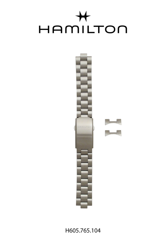 Hamilton Khaki RBAR Steel Watch Bracelet 19-mm Ref H695.765.104 - Genuine OEM