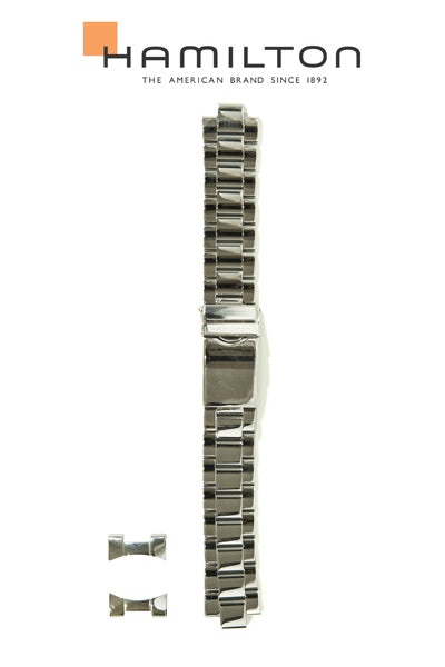 Hamilton Linwood D Steel Watch Bracelet 16mm Ref H695.184.104- Genuine OEM