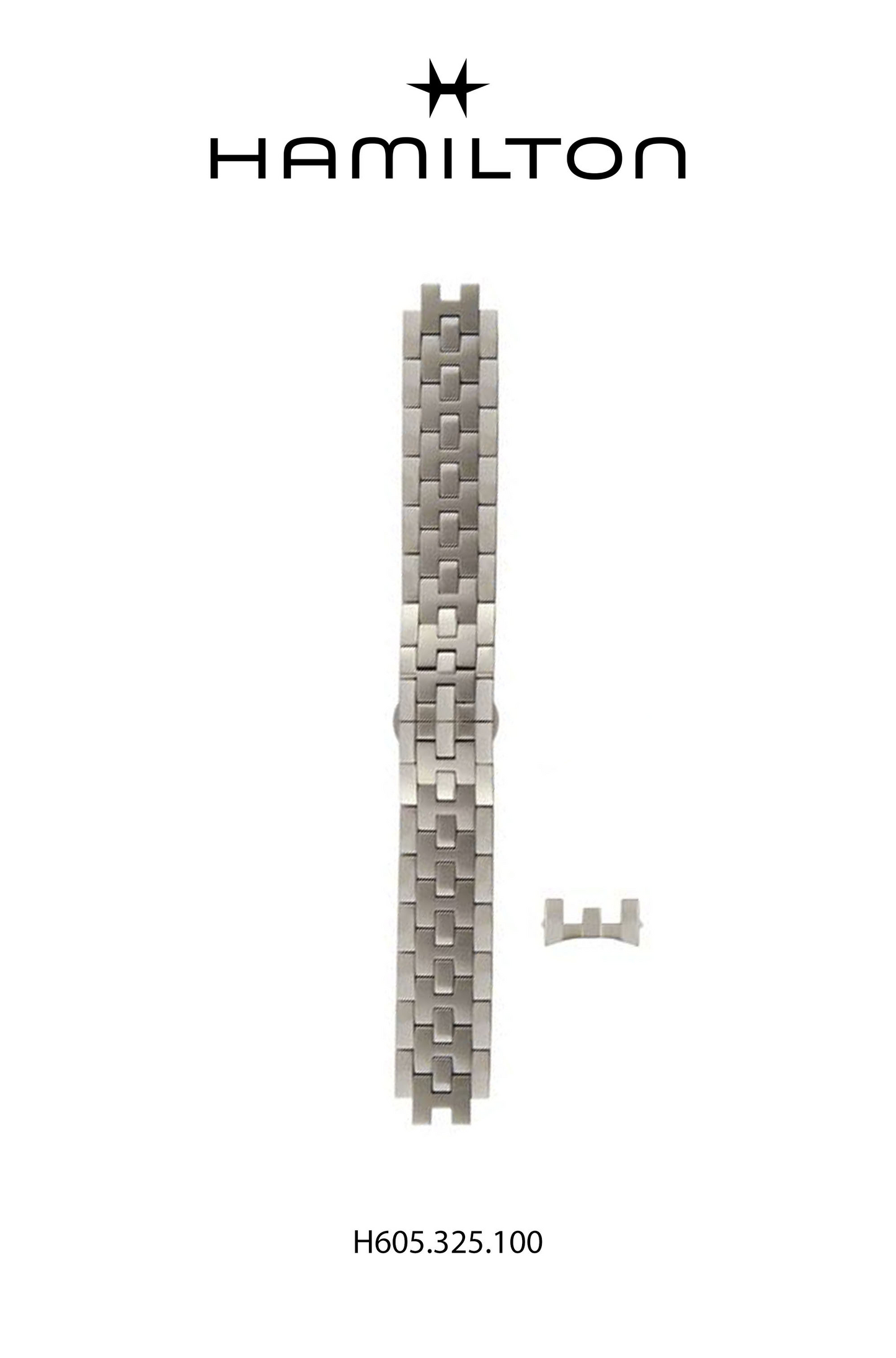 Hamilton JM Open Heart Steel Watch Bracelet 20-mm Ref H695.325.100 - Genuine OEM