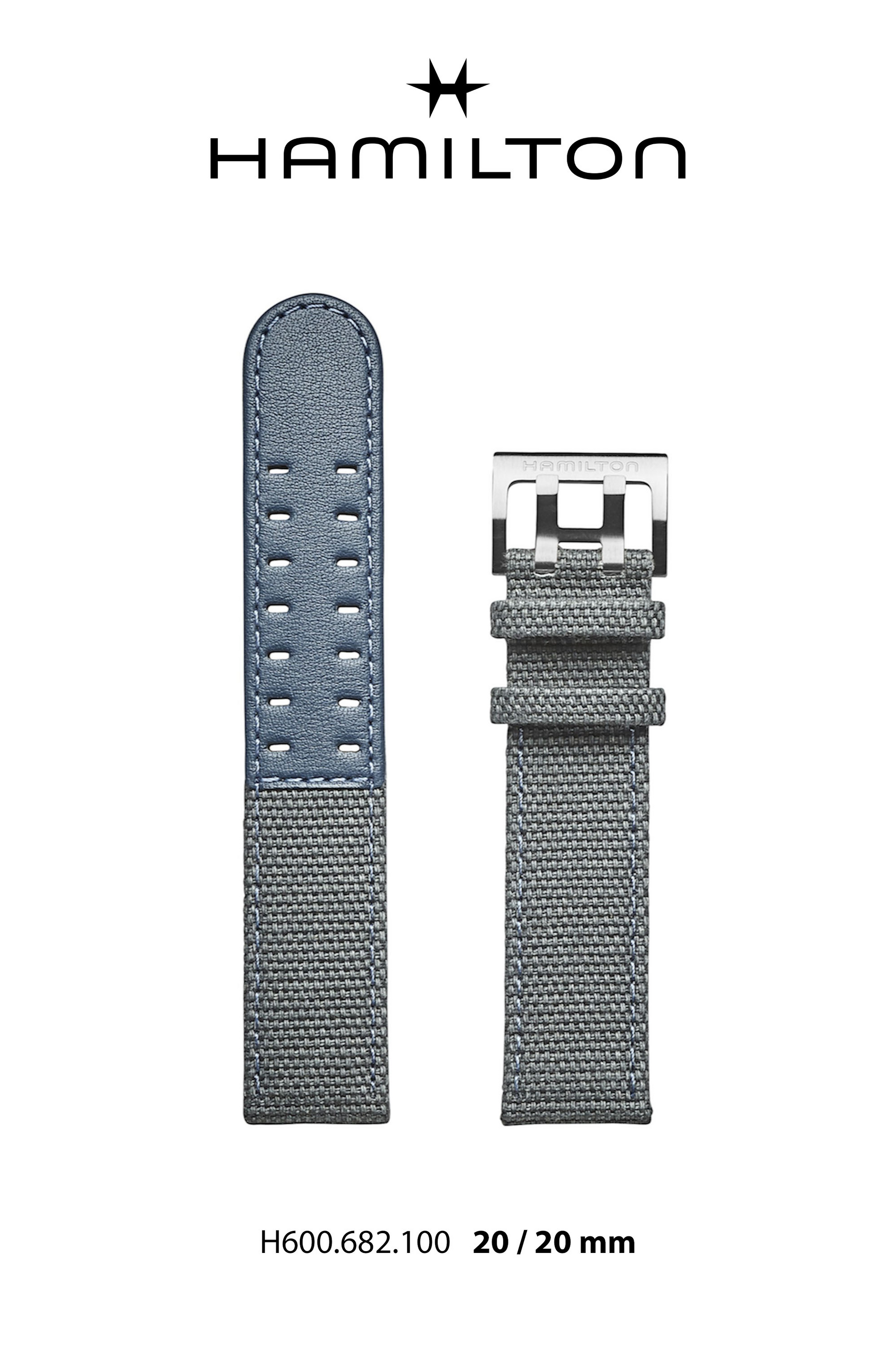 Hamilton Khaki Field Canvas Watch Strap 20-mm Ref H690.682.100 - Genuine OEM