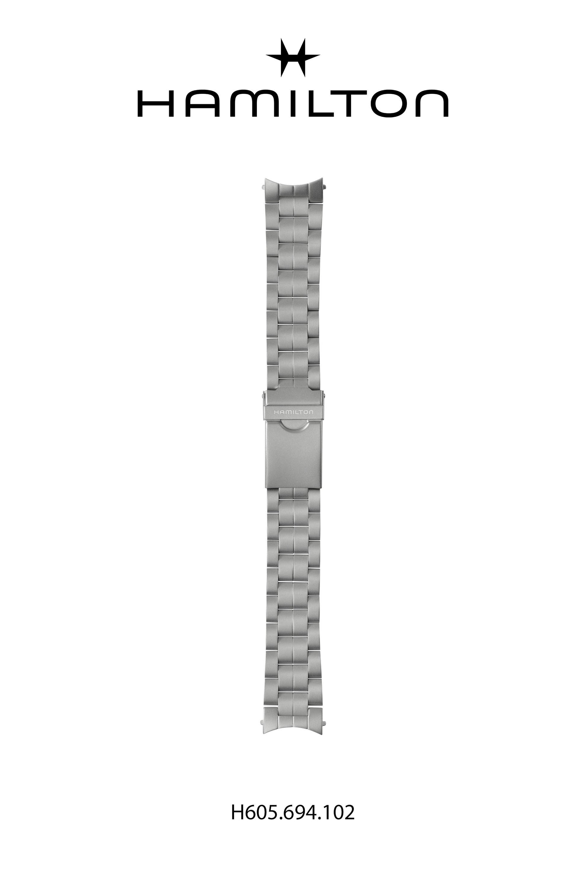 Hamilton Khaki Field Steel Watch Strap  Ref H695.694.102 - Genuine OEM