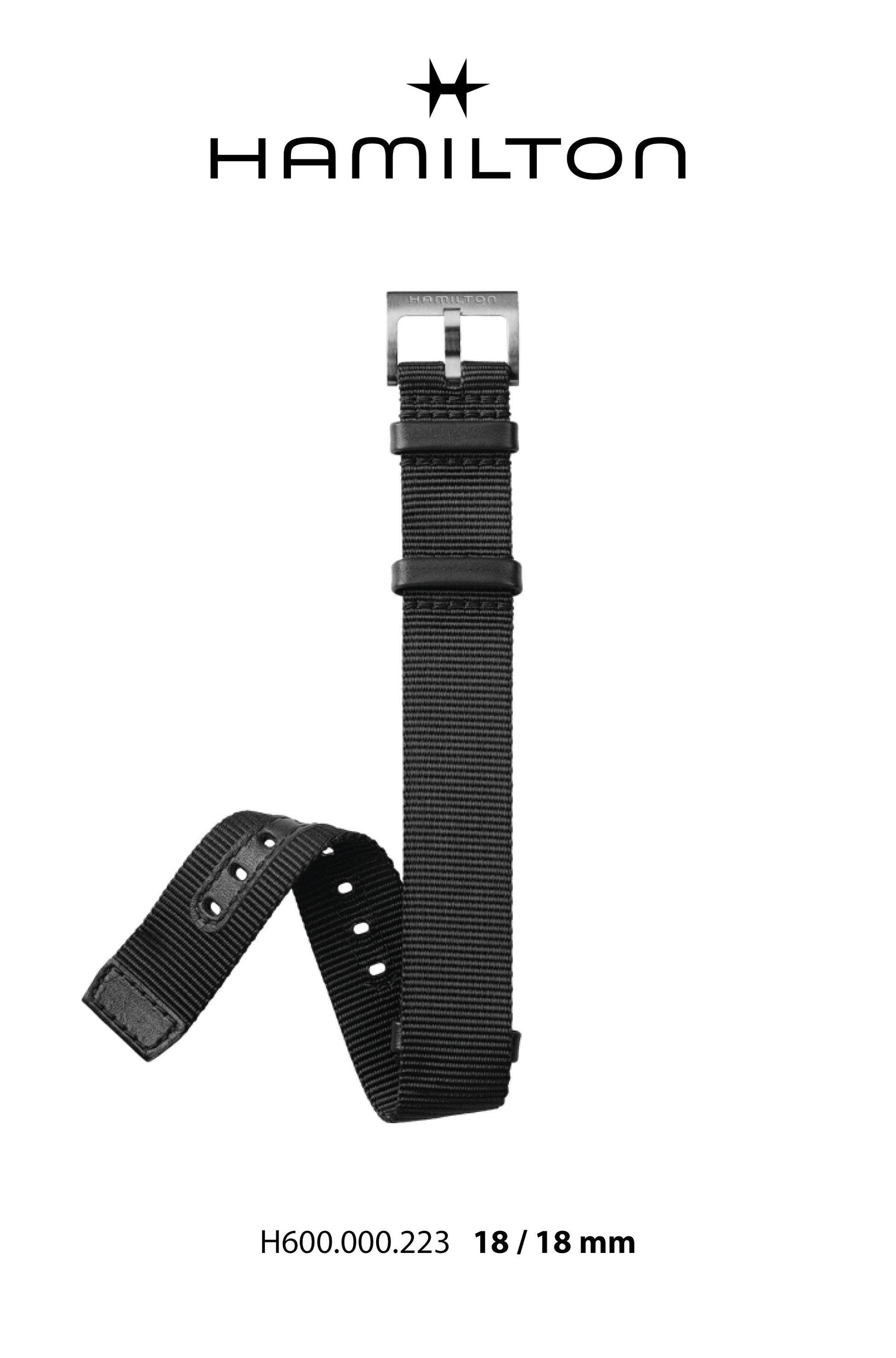 Hamilton Khaki Field Textile Watch Strap 18-mm Ref H690.000.223 - Genuine OEM