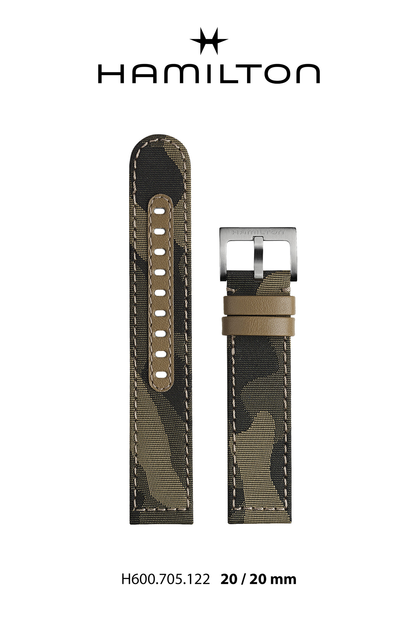 Hamilton Khaki Field Textile Watch Strap 20-mm Ref H690.705.122 - Genuine OEM