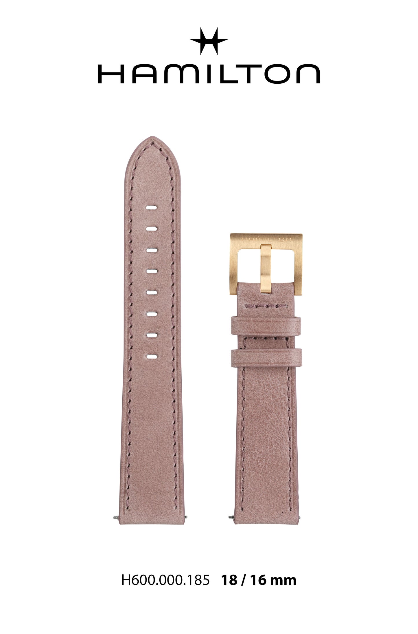 Hamilton Khaki Pilot Leather-Pink Watch Strap 18-mm Ref H690.000.185 - Genuine OEM