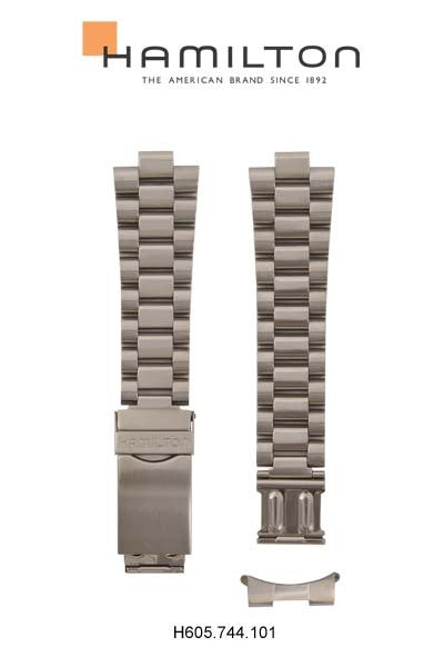 Hamilton Watch L Khaki Sub II Steel Watch Bracelet  Ref H605.744.101 - Genuine OEM