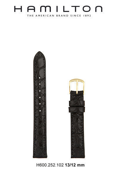 Hamilton Wilshire Leather-Brown Watch Strap 13-mm Ref H690.252.101 - Genuine OEM