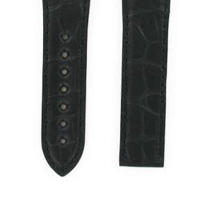 OMEGA Alligator Leather Strap SHORT 222.18.46.20.01.001 Black Padded Matte 22mm Ref 98000272S, 7612882811570 – Genuine OEM