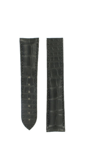 OMEGA DeVille 431.13.425.10.101 Alligator Black Strap SHORT 21mm Ref 98000406S, 7612882965594 – Genuine OEM