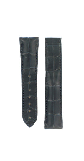 OMEGA De Ville Short Alligator Tec Leather Strap 431.13.42.51.03.001 Blue Matte 21mm Ref 98000408S EAN 7612882965709 – Genuine OEM