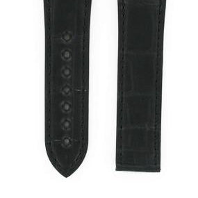 OMEGA Seamaster 222.18.46.50.01.001 Alligator Leather Strap SHORT Black 22mm Matt Ref 98000271S, 7612882811556 – Genuine OEM