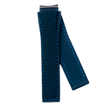 TAG Heuer FT6115 WBG1310 Carrera Blue Rubber/Blue Calfskin Strap 18.5mm - Genuine OEM