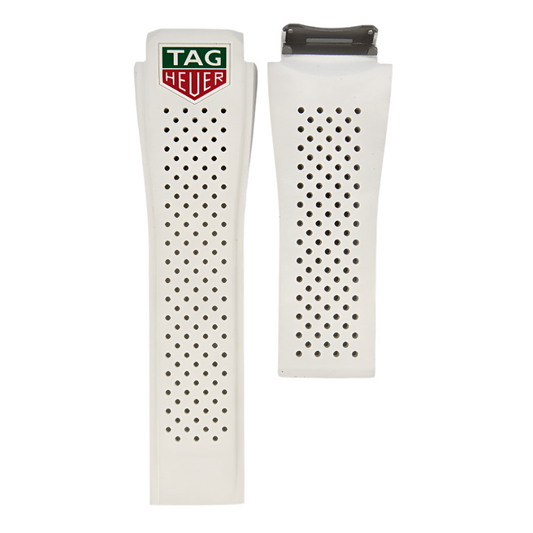 TAG Heuer FT6127 SBF8A8026 Connected White Rubber Strap 22mm - Genuine OEM