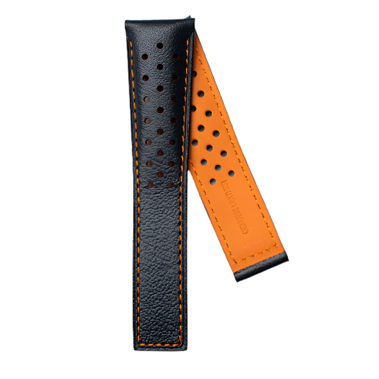TAG Heuer Monaco FC6401 CAW211R Blue with Orange Stitching Calfskin Strap 22mm - Genuine OEM