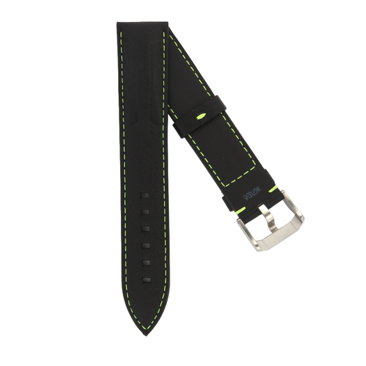 TAG Heuer Formula 1 FX8245-0 CAZ101P Black with Green Stitching Calfskin XL Strap 21.5mm - Genuine OEM