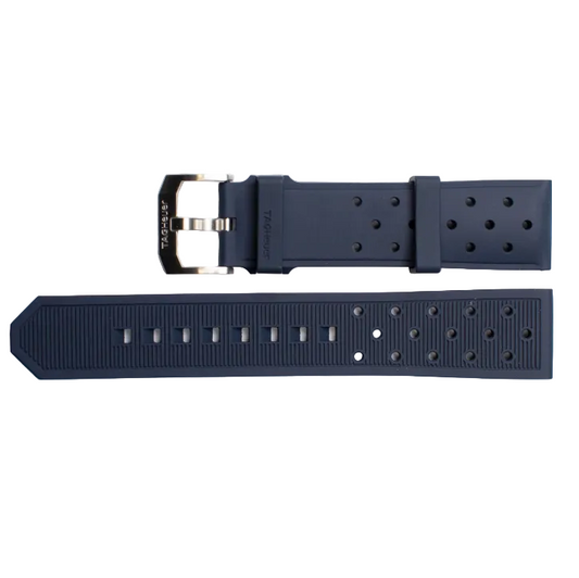 TAG Heuer Formula 1 BT0739 Blue Rubber Strap with Buckle 21.5mm | Genuine OEM