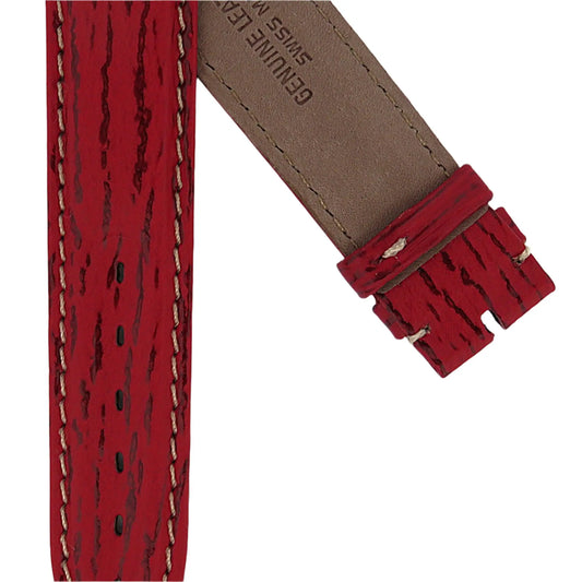 TAG Heuer 4000 Series FC8026 WF1110 Red Leather Strap 19mm | Genuine OEM