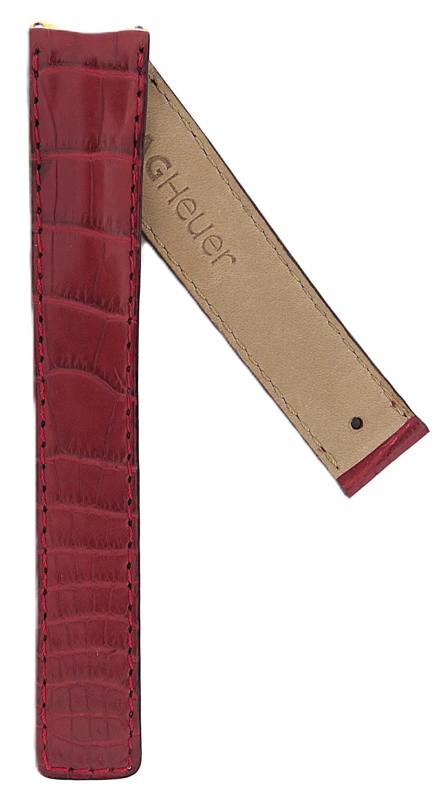 TAG Heuer 6000 Series FC6072 WH524 Red Alligator Leather Strap 17.8mm | Genuine OEM
