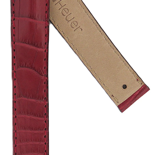 TAG Heuer 6000 Series FC6072 WH524 Red Alligator Leather Strap 17.8mm | Genuine OEM