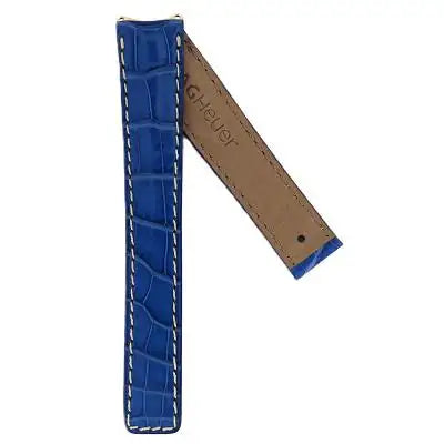 TAG Heuer 6000 Series FC6074 WH524 Blue Alligator Leather Strap 17.8mm | Genuine OEM
