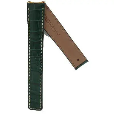 TAG Heuer 6000 Series FC6077 WH524 Green Alligator Leather Strap 17.8mm | Genuine OEM