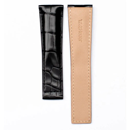 TAG Heuer Carrera FC6235 CAR2012 Black Alligator Leather Strap 22mm | Genuine OEM