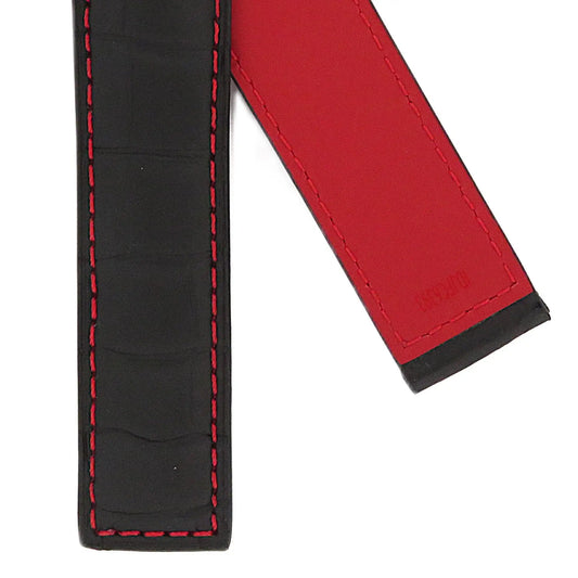 TAG Heuer Carrera FC6393 Black Alligator Leather Strap 22mm | Genuine OEM