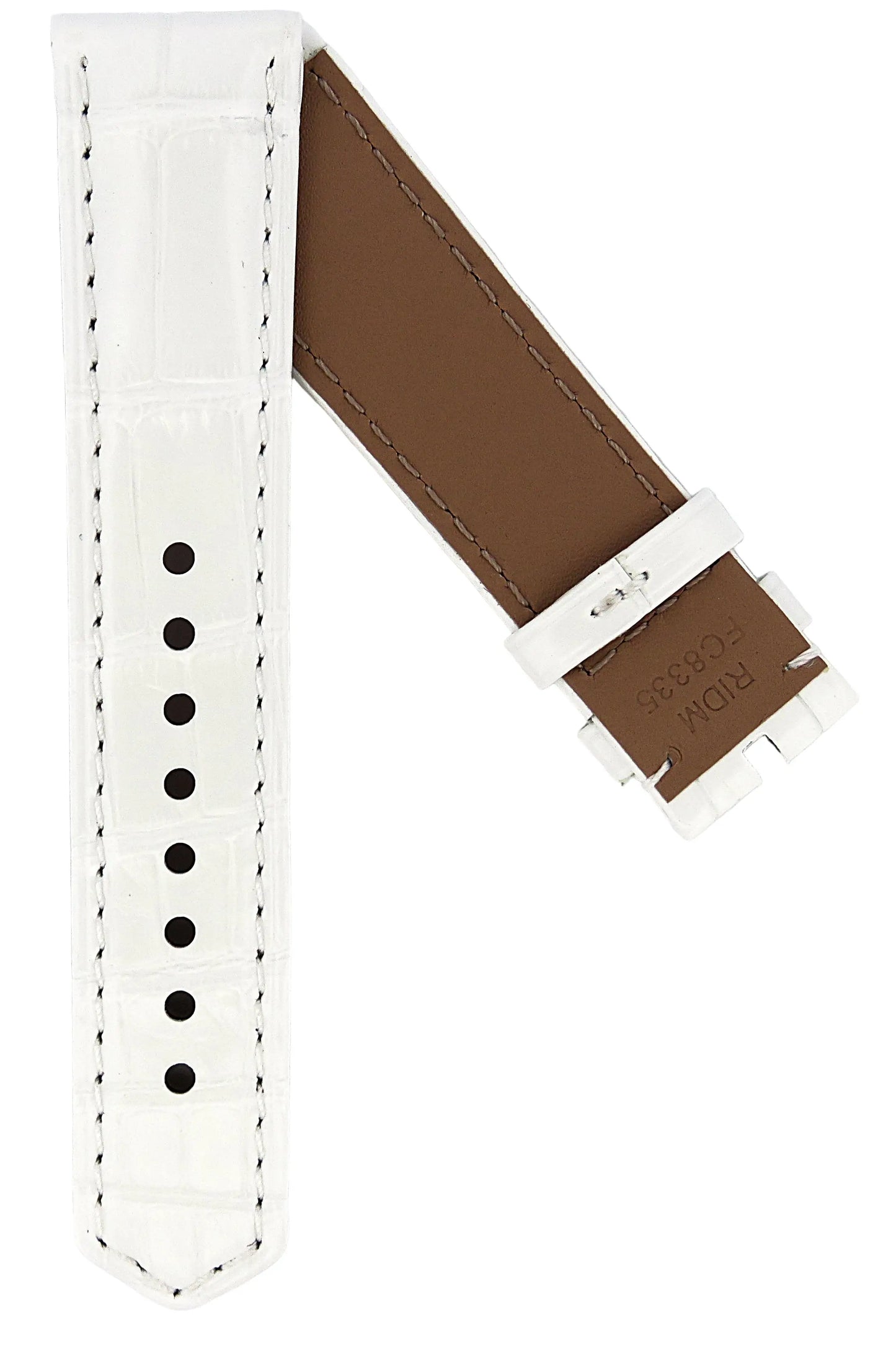 TAG Heuer Carrera FC8335 WBN2344 White Alligator Leather Strap 19mm | Genuine OEM