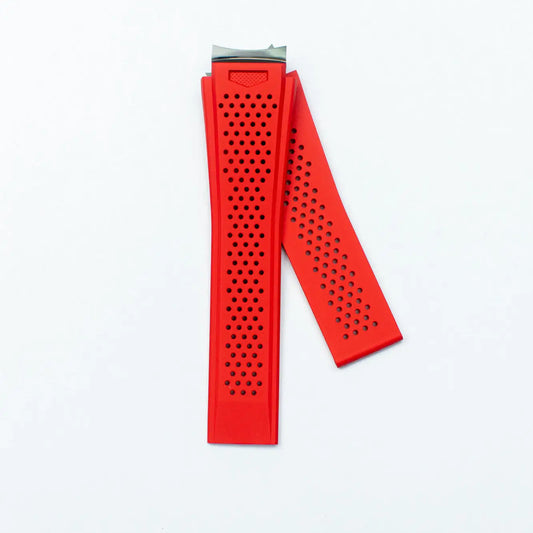 TAG Heuer Carrera FT6156 CAR201M Red Rubber Strap 21mm | Genuine OEM