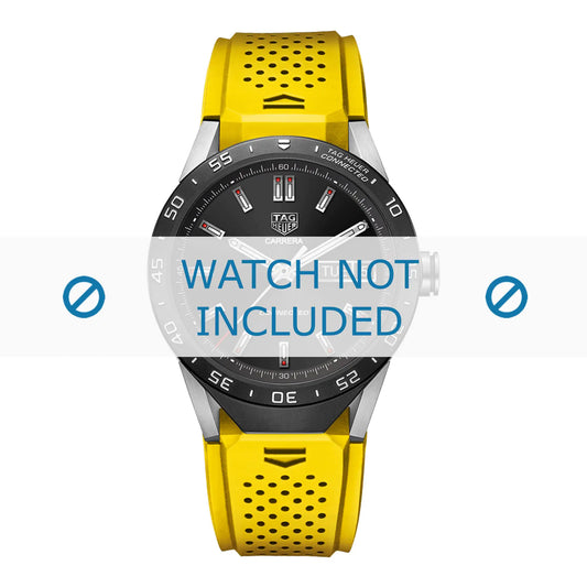 TAG Heuer Connected FT6060 46mm Yellow Rubber Strap 22mm | Genuine OEM