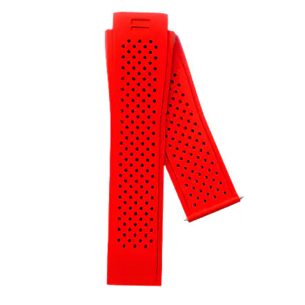 TAG Heuer Connected FT6080 Modular 45 Red Rubber Strap 22mm | Genuine OEM