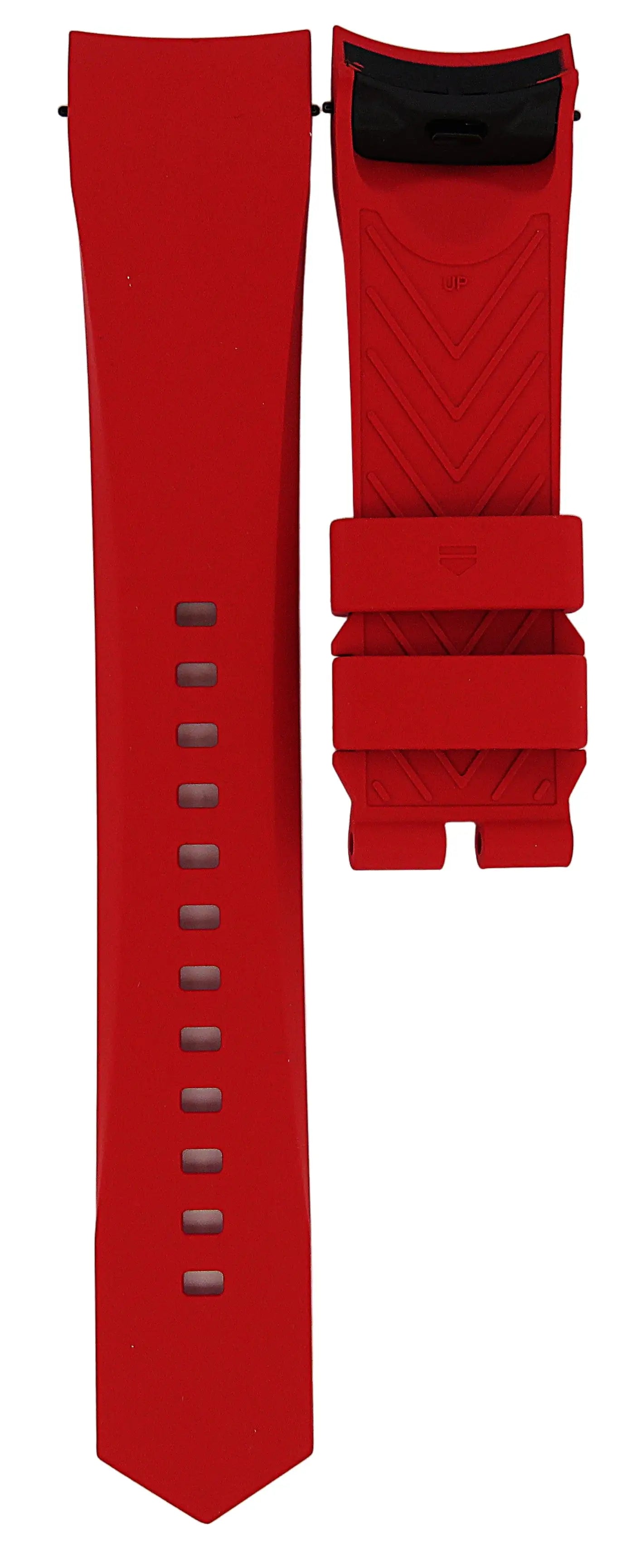 TAG Heuer Connected FT8081 Calibre E5 Red Rubber Strap 20mm | Genuine OEM