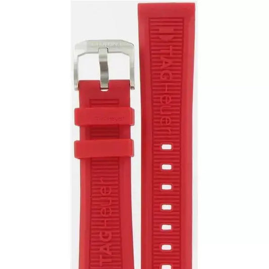 TAG Heuer Formula 1 BT0715 CAH1114 Red Rubber Strap 19.97mm | Genuine OEM