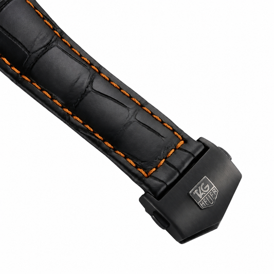 TAG Heuer Monaco FC6265 CAL5110 Black Alligator Leather Strap 22.5mm | Genuine OEM
