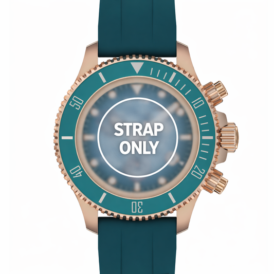 Tissot Seastar 660/1000 T603050798 Turquoise Silicone Strap - 18mm Genuine OEM