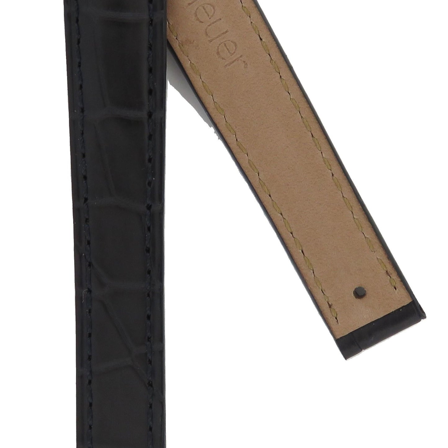 AG Heuer FC6081 WH234 6000 Alligator Strap Navy Blue 14.5mm - Genuine OEM