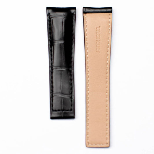 TAG Heuer Monaco Targa Florio CAD5110 FC6177 Black Alligator Leather Strap 22mm- Genuine OEM