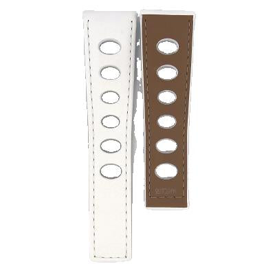 TAG Heuer Monaco FC6198 CW2117 White with holes Calfskin Strap 22mm - Genuine OEM