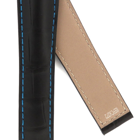TAG Heuer Carrera CV2A16 FC6272 Black with Blue stitching Alligator Leather Strap 22mm - Genuine OEM