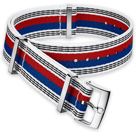 OMEGA NATO Polyamide Strap 20 mm and Buckle Ref 031CWZ010636, 7613304233116 – Genuine OEM