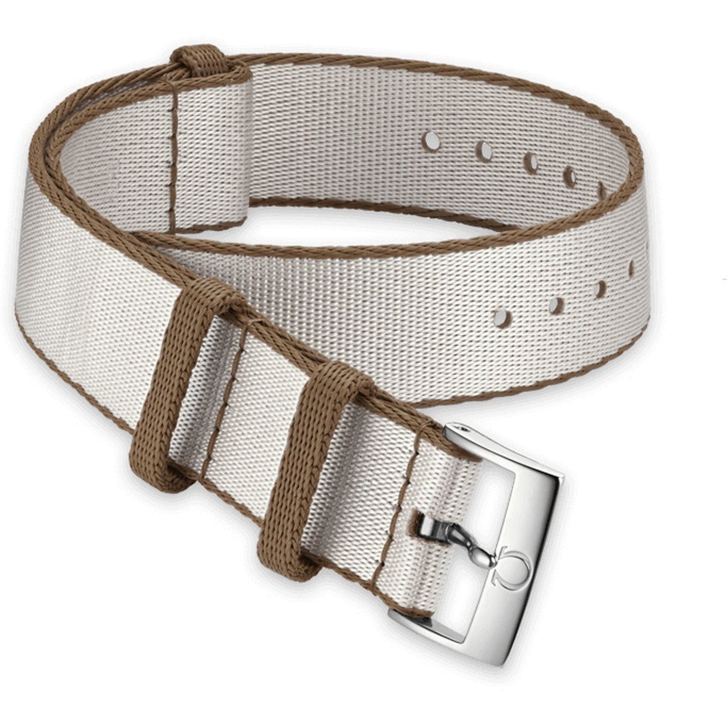 OMEGA NATO Polyamide Strap Beige with Buckle 18mm Ref 031CWZ011322, 7613304242835 – Genuine OEM